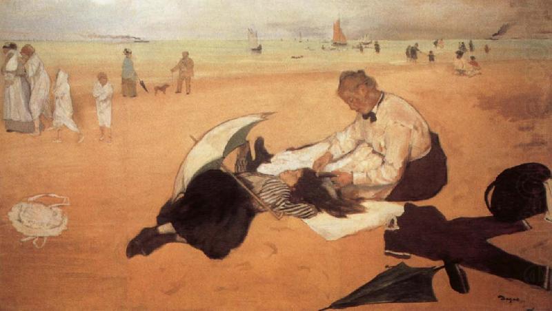 At the Beach, Edgar Degas